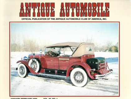 ANTIQUE AUTOMOBILE 1999 JAN - MORRIS, LEAPIN LENA, '29 CADILLAC, JAGUAR